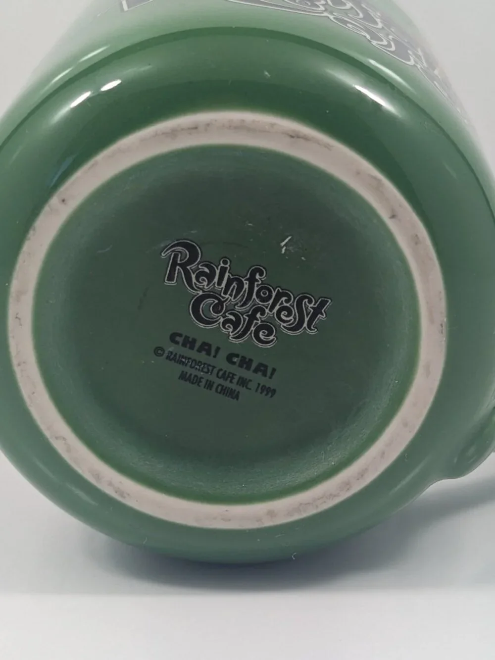 Rainforest Cafe Cha Cha Tree Frog Green Mug Ceramic Coffee Cup